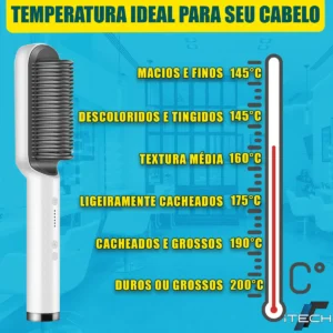 Escova Alisadora De Cabelo 3 Em 1 Elétrico Cerâmico (1)