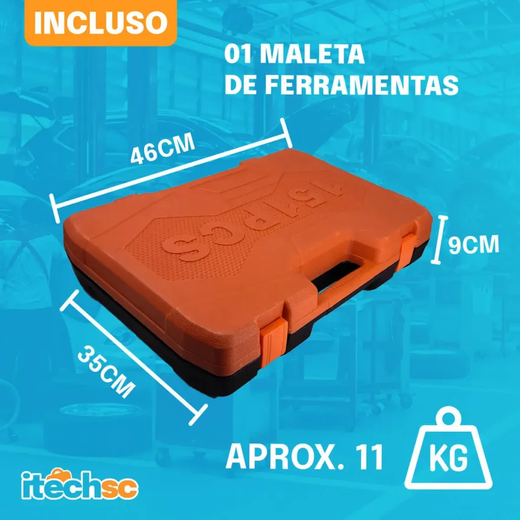 Maleta Caixa De Ferramentas Chave Catraca Torx Sextavado (4)