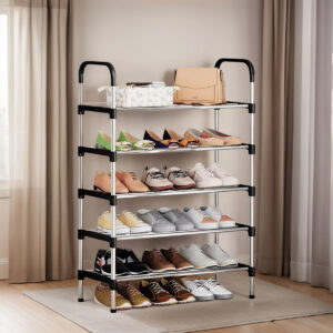 Rack Sapateira Organizador 5 Prateleiras Inox P/ 15 Pares