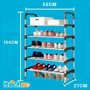 Rack Sapateira Organizador 5 Prateleiras Inox P/ 15 Pares