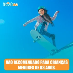 Skate Infantil Semi Profissional Montado Estampado 60cm 45kg