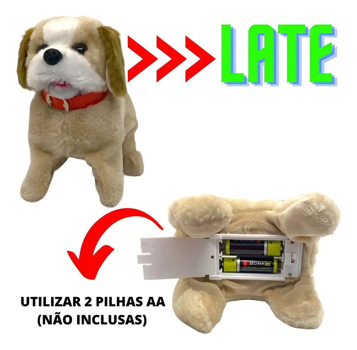 Cachorro De Pelúcia Pula Anda Late Da Cambalhota Brinquedo