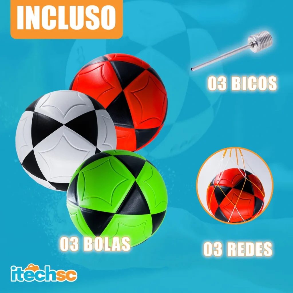 Kit 03 Bolas Futevolei Altinha Futmesa Vulcanizada Futêvolei