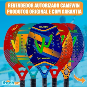 01 Raquete Tour Vermelha + 06 Bolas de beach Tennis