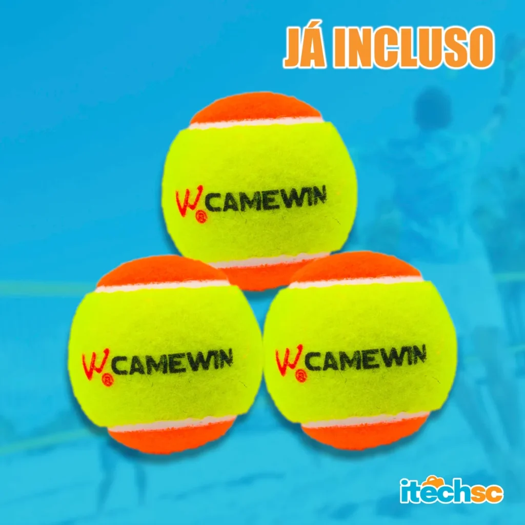 Bola Beach Tennis Bola Bolinha Tênis Com 03 Unidades Macia