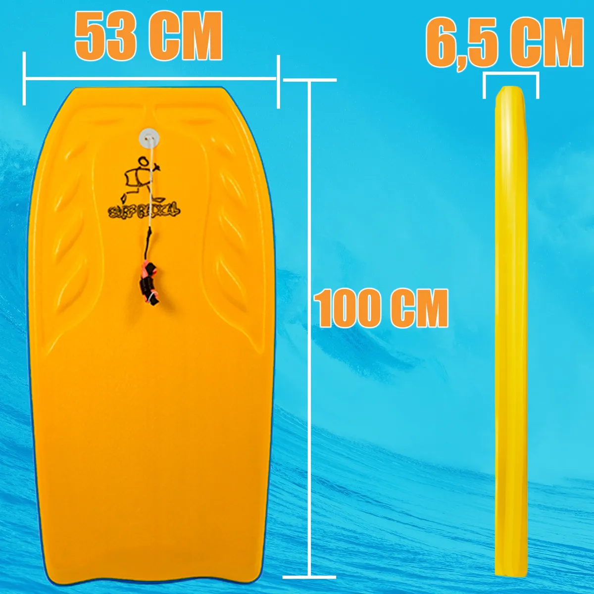 Prancha Surf Bodyboard Grande Amador Praia Natação C Corda (4)