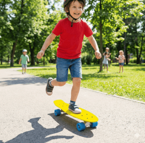 Skate Cruiser Mini Longboard Montado Completo Infantil