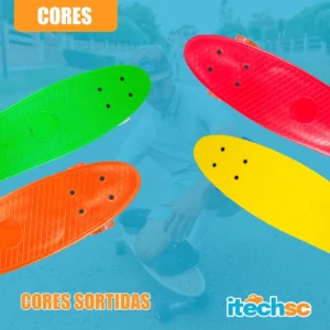 Skate Cruiser Mini Longboard Montado Completo Infantil