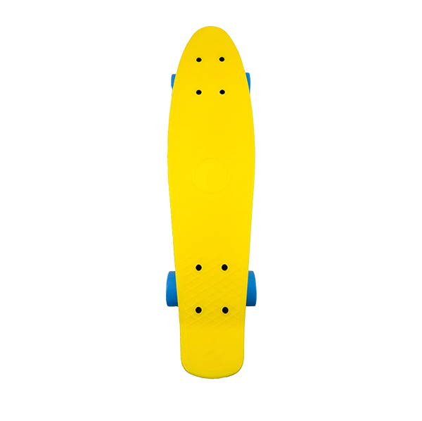 Skate Cruiser Mini Longboard Montado Completo Infantil amarelo