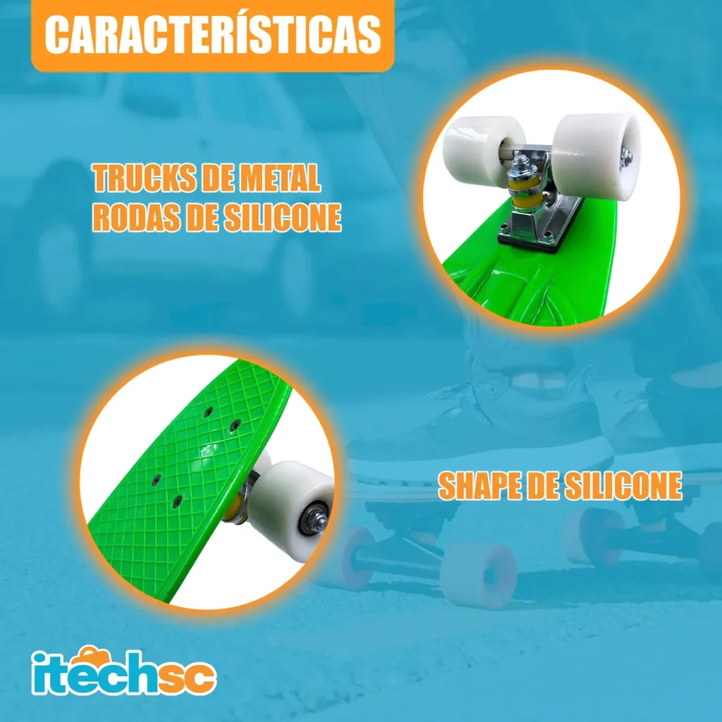 Skate Cruiser Mini Longboard Montado Completo Infantil