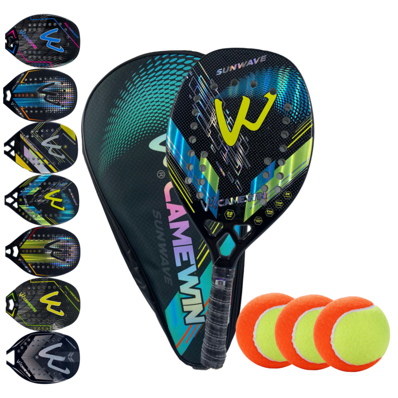 Raquete Sunwave Azul+ 3 bolinhas