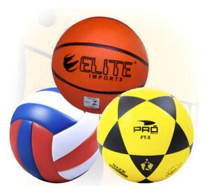 Combo Esportivo: 1 Bola Futevôlei + 1 Bola Basquete + 1 Bola Vôlei