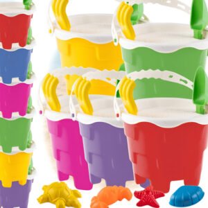 Kit 5 Baldes de Areia Infantil C/ 6 Peças