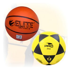 Kit Esportivo: Bola Futevôlei Oficial + Bola Basquete Oficial (Tam 7)