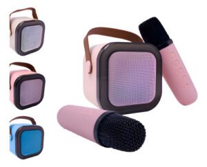 Caixa de Som K12 Mini Karaokê Infantil Bluetooth com Microfone