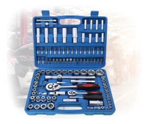 Jogo de Ferramentas 108 Peças Profissional com Chave Catraca Cr-V