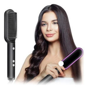 Kit 2 Escovas Alisadoras de Cabelo Elétrica - Anti-Frizz