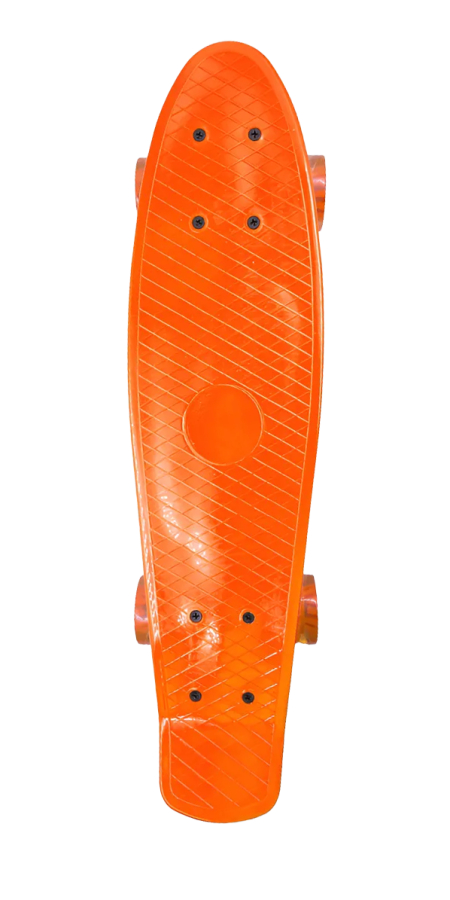 Skate Cruiser Mini Longboard Montado Completo Infantil Laranja