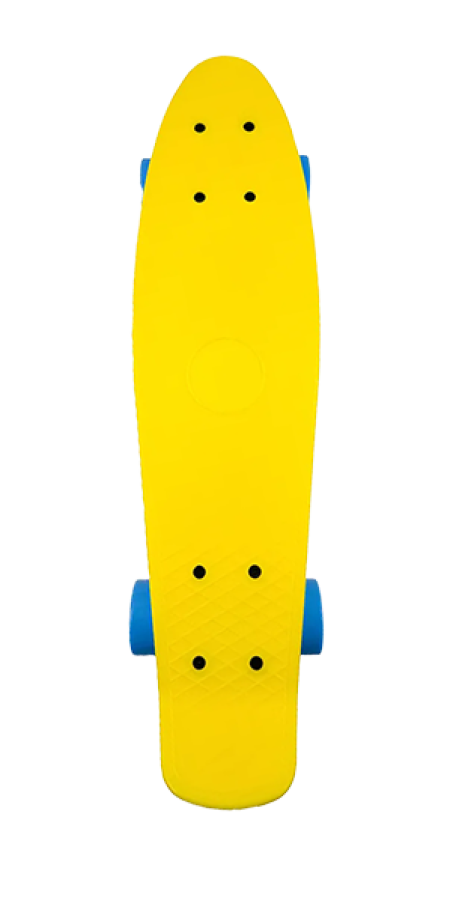 Skate Cruiser Mini Longboard Montado Completo Infantil amarelo